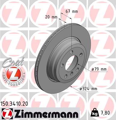 Zimmermann 150.3410.20 - Brake Disc autospares.lv