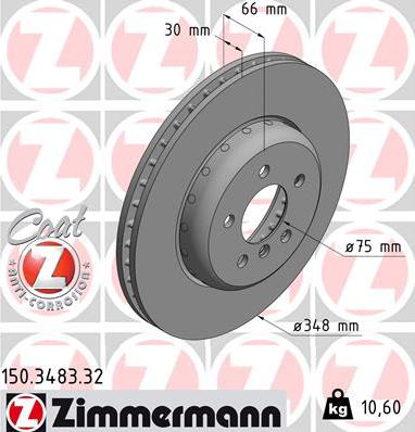 Zimmermann 150.3483.32 - Brake Disc autospares.lv