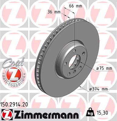 Zimmermann 150.2914.20 - Brake Disc autospares.lv