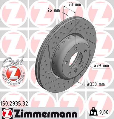 Zimmermann 150.2935.32 - Brake Disc autospares.lv