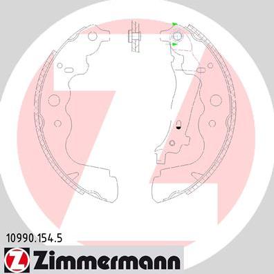 Zimmermann 10990.154.5 - Brake Shoe Set autospares.lv