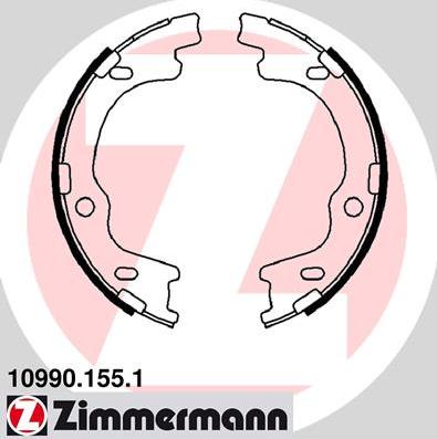 Zimmermann 10990.155.1 - Brake Shoe Set, parking brake autospares.lv