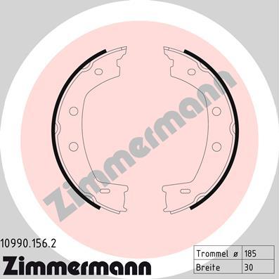 Zimmermann 10990.156.2 - Brake Shoe Set, parking brake autospares.lv