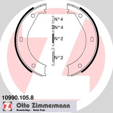 Zimmermann 10990.105.8 - Brake Shoe Set, parking brake autospares.lv