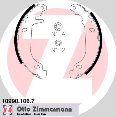Zimmermann 10990.106.7 - Brake Shoe Set autospares.lv