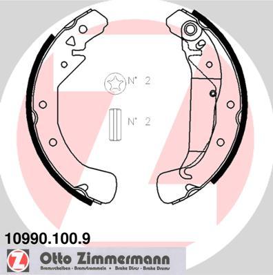 Zimmermann 10990.100.9 - Brake Shoe Set autospares.lv