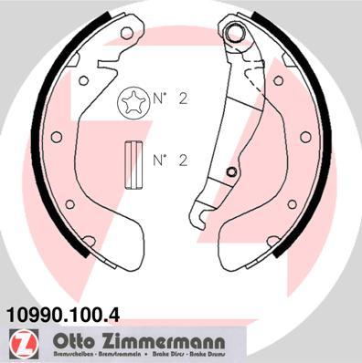 Zimmermann 10990.100.4 - Brake Shoe Set autospares.lv