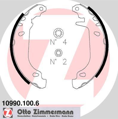 Zimmermann 10990.100.6 - Brake Shoe Set autospares.lv