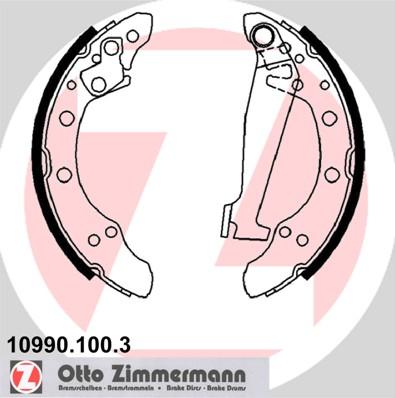Zimmermann 10990.100.3 - Brake Shoe Set autospares.lv