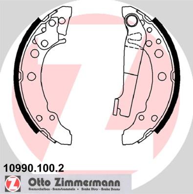 Zimmermann 10990.100.2 - Brake Shoe Set autospares.lv