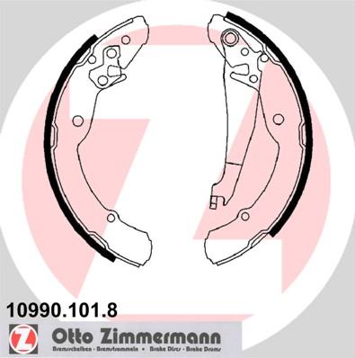 Zimmermann 10990.101.8 - Brake Shoe Set autospares.lv