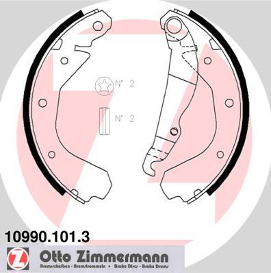 Zimmermann 10990.101.3 - Brake Shoe Set autospares.lv