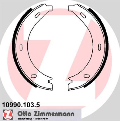 Zimmermann 10990.103.5 - Brake Shoe Set, parking brake autospares.lv