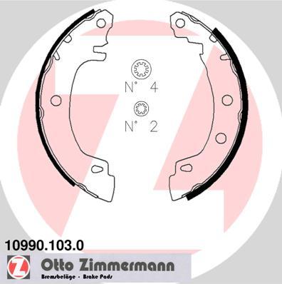 Zimmermann 10990.103.0 - Brake Shoe Set autospares.lv