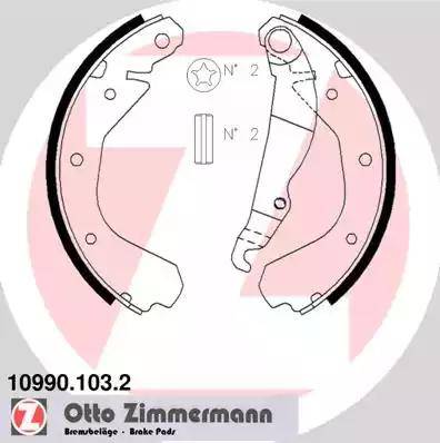Zimmermann 10990.103.2 - Brake Shoe Set autospares.lv