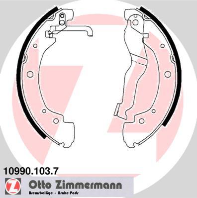 Zimmermann 10990.103.7 - Brake Shoe Set autospares.lv