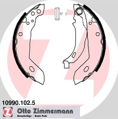 Zimmermann 10990.102.5 - Brake Shoe Set autospares.lv