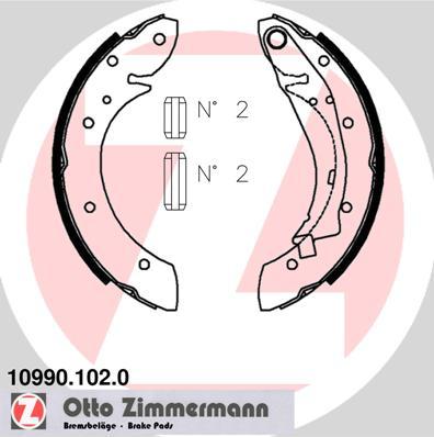 Zimmermann 10990.102.0 - Brake Shoe Set autospares.lv