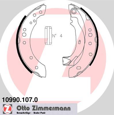 Zimmermann 10990.107.0 - Brake Shoe Set autospares.lv