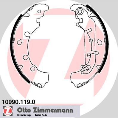 Zimmermann 10990.119.0 - Brake Shoe Set autospares.lv