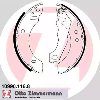 Zimmermann 10990.116.8 - Brake Shoe Set autospares.lv