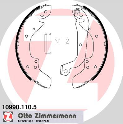 Zimmermann 10990.110.5 - Brake Shoe Set autospares.lv