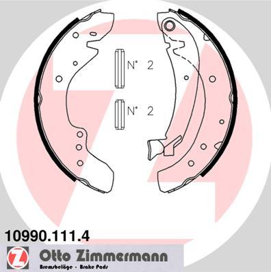 Zimmermann 10990.111.4 - Brake Shoe Set autospares.lv
