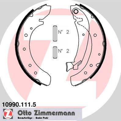 Zimmermann 10990.111.5 - Brake Shoe Set autospares.lv