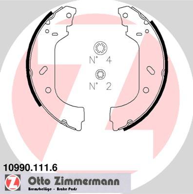 Zimmermann 10990.111.6 - Brake Shoe Set autospares.lv