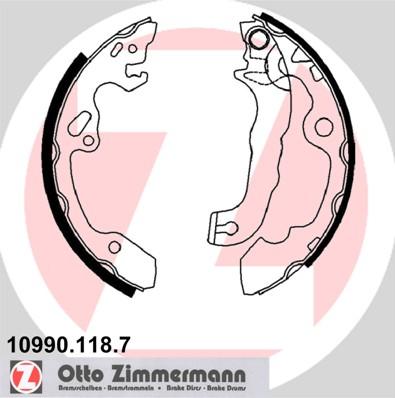 Zimmermann 10990.118.7 - Brake Shoe Set autospares.lv