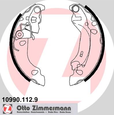 Zimmermann 10990.112.9 - Brake Shoe Set autospares.lv