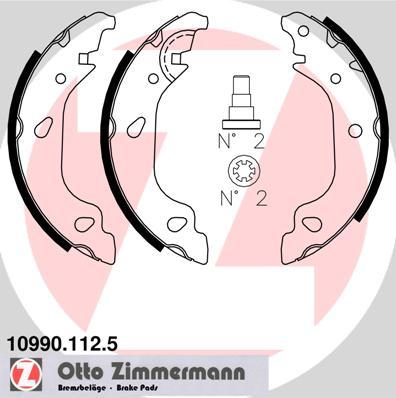 Zimmermann 10990.112.5 - Brake Shoe Set autospares.lv