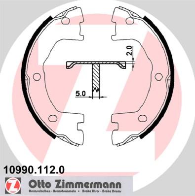 Zimmermann 10990.112.0 - Brake Shoe Set, parking brake autospares.lv