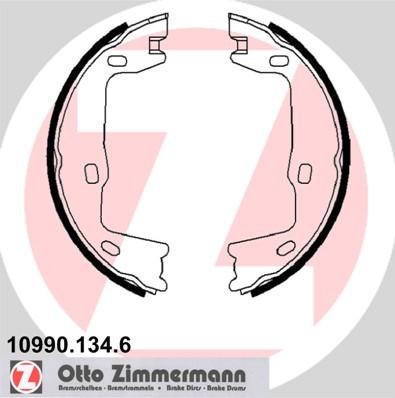 Zimmermann 10990.134.6 - Brake Shoe Set, parking brake autospares.lv