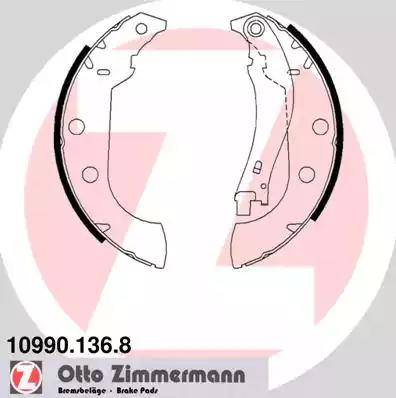 Zimmermann 10990.136.8 - Brake Shoe Set autospares.lv