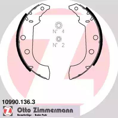Zimmermann 10990.136.3 - Brake Shoe Set autospares.lv
