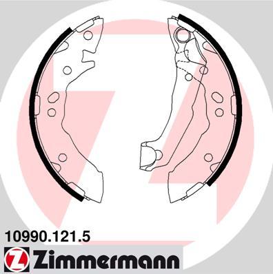 Zimmermann 10990.121.5 - Brake Shoe Set autospares.lv