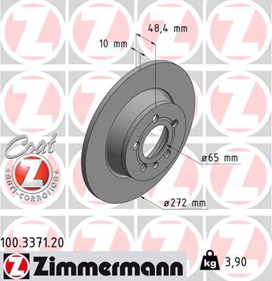 Zimmermann 100.3371.20 - Brake Disc autospares.lv