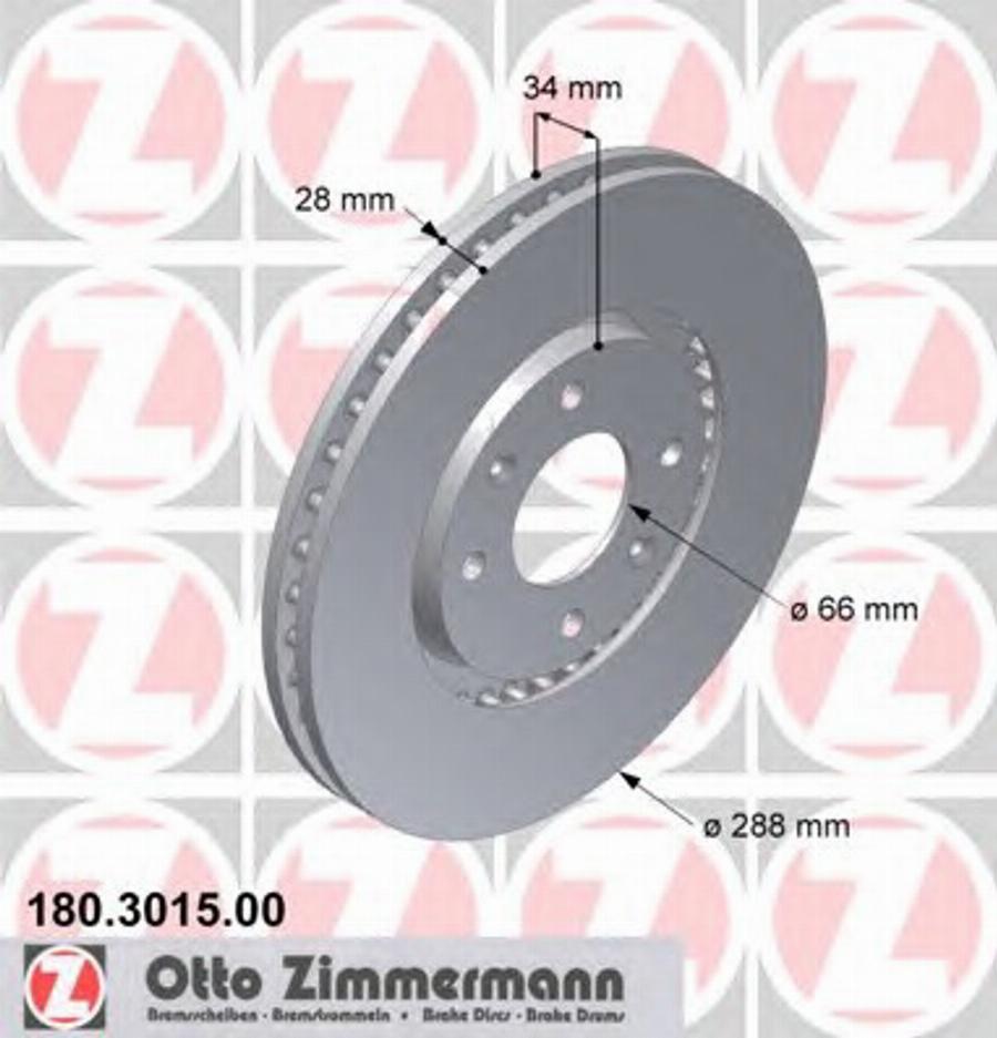 Zimmermann 180 3015 00 - Brake Disc autospares.lv