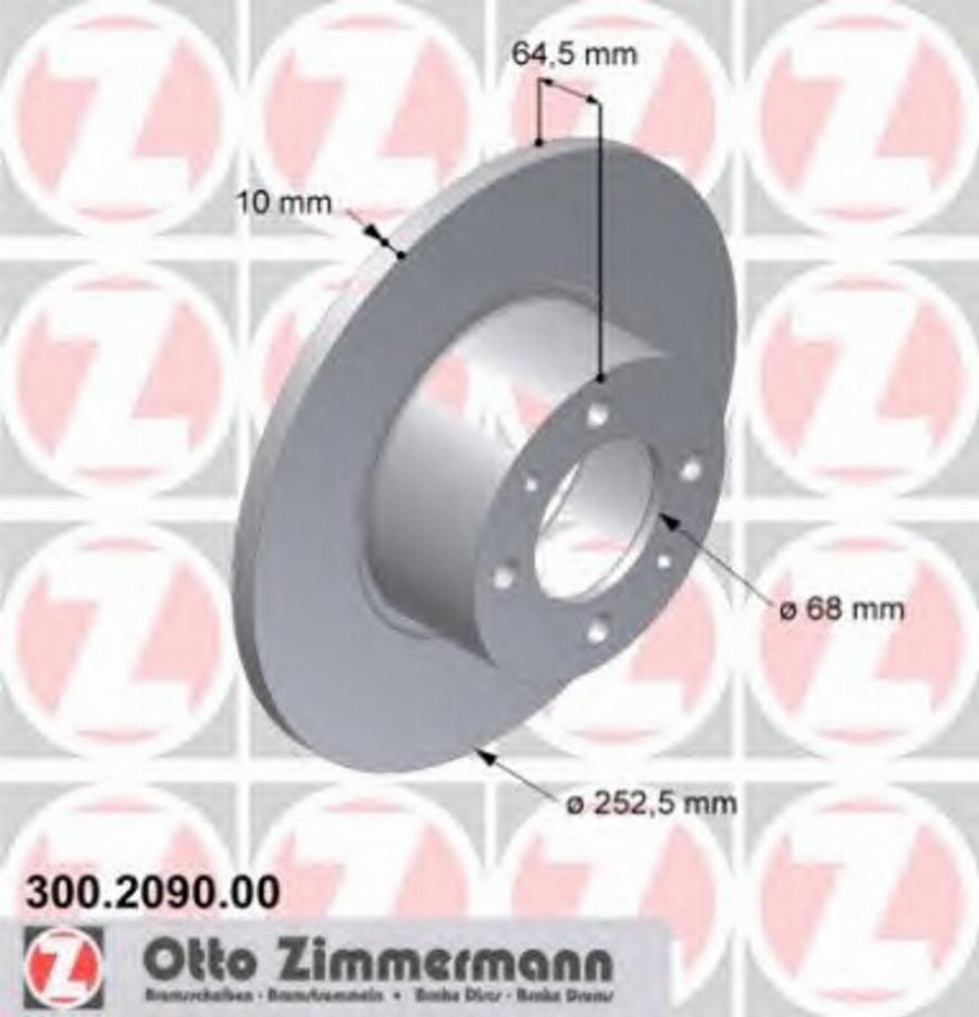 Zimmermann 300.2090.00 - Brake Disc autospares.lv