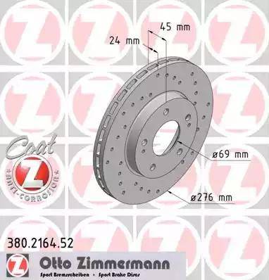 Zimmermann 380.2164.52 - Brake Disc autospares.lv