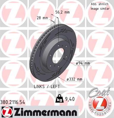 Zimmermann 380.2116.54 - Brake Disc autospares.lv