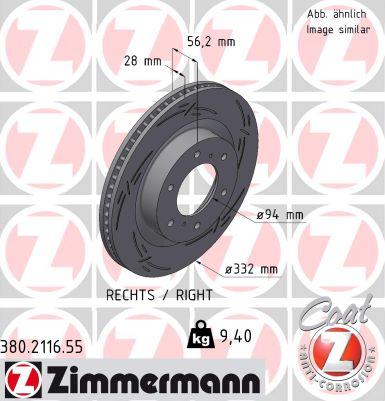 Zimmermann 380.2116.55 - Brake Disc autospares.lv