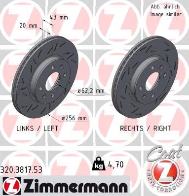 Zimmermann 320.3817.53 - Brake Disc autospares.lv