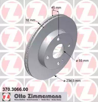 Zimmermann 370.3066.00 - Brake Disc autospares.lv