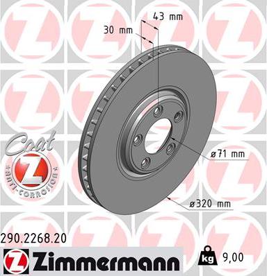 Zimmermann 290.2268.20 - Brake Disc autospares.lv