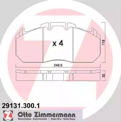 Zimmermann 29131.300.1 - Brake Pad Set, disc brake autospares.lv