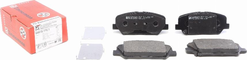 Zimmermann 24915.170.1 - Brake Pad Set, disc brake autospares.lv