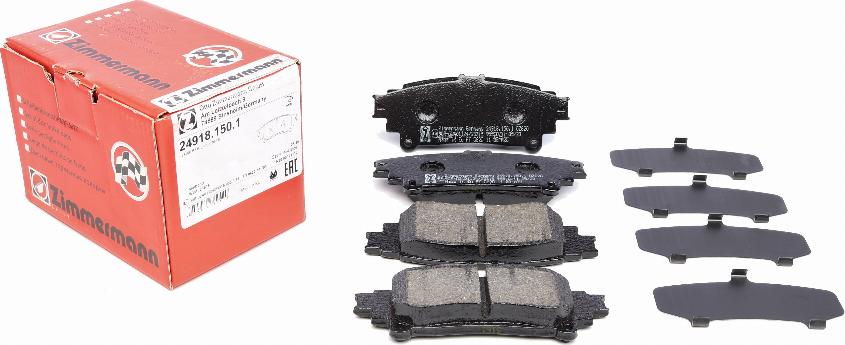 Zimmermann 24918.150.1 - Brake Pad Set, disc brake autospares.lv