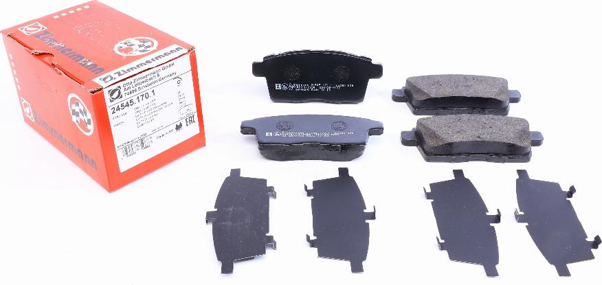 Zimmermann 24545.170.1 - Brake Pad Set, disc brake autospares.lv